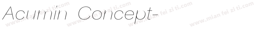 Acumin Concept字体转换